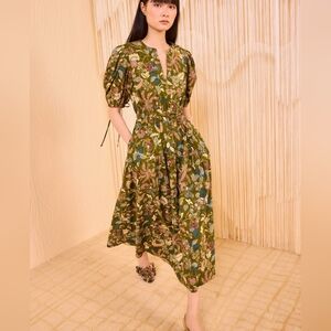 Ulla Johnson Adriana Short Sleeve Midi Dress